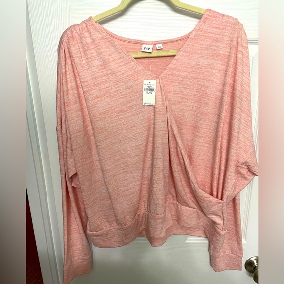 GAP Tops - NWT GAP Pink Marled Long Sleeve Shirt